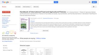 
                            8. Handbook of International Food and Agricultural Policies: (In 3 ...