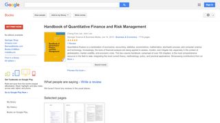 
                            8. Handbook of Quantitative Finance and Risk Management