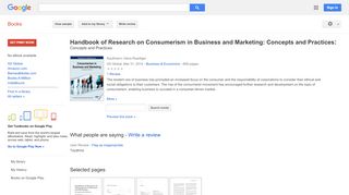
                            6. Handbook of Research on Consumerism in Business and Marketing: ...