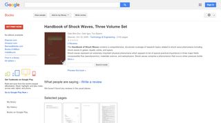 
                            7. Handbook of Shock Waves, Three Volume Set - Google Books Result