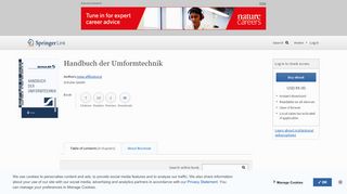 
                            8. Handbuch der Umformtechnik | SpringerLink