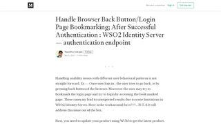 
                            5. Handle Browser Back Button/Login Page Bookmarking; After ...