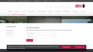 
                            6. Händler-Login - adeco Türfüllungstechnik GmbH