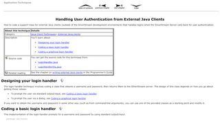 
                            6. Handling User Authentication from External Java Clients - Novell