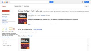 
                            8. Hands-On Azure for Developers: Implement rich Azure PaaS ecosystems ...