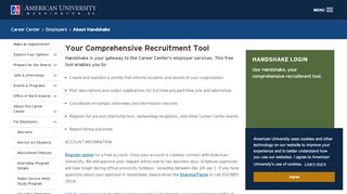 
                            1. Handshake for Employers | American University, Washington, DC