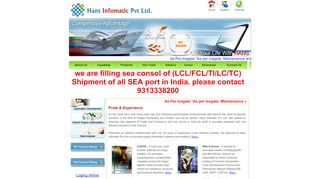 
                            8. HANS INFOMATIC PVT LTD – e-Freight Software, Logistics ERP ...