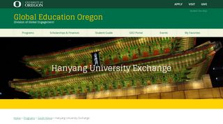 
                            10. Hanyang University Exchange | Global Education Oregon