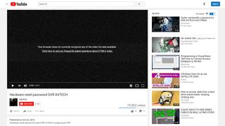 
                            7. Hardware reset password DVR AVTECH - YouTube