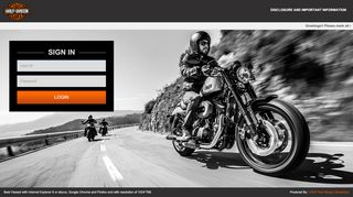 
                            5. Harley-Davidson - Login