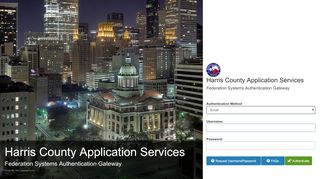 
                            9. Harris County Federated Systems Authentication Portal