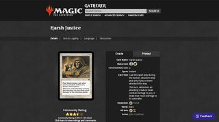 
                            1. Harsh Justice (Portal) - Gatherer - Magic: The Gathering