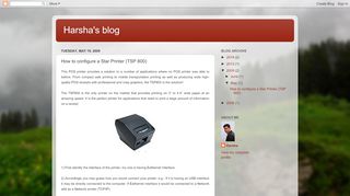 
                            5. Harsha's blog: How to configure a Star Printer (TSP 800)