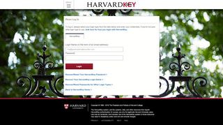 
                            7. HarvardKey - Login - Harvard University