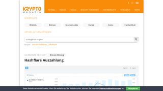 
                            5. Hashflare Auszahlung - Auszahlung anfordern und ...