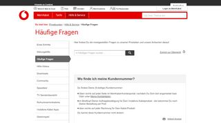 
                            3. Häufige Fragen - Vodafone Kabel Deutschland Kundenportal