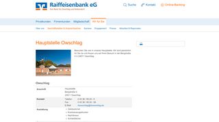 
                            1. Hauptstelle Owschlag - Raiffeisenbank eG