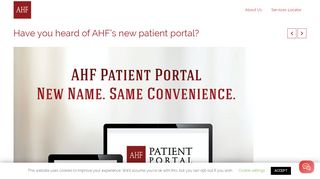 
                            4. Have you heard of AHF's new patient portal? - AHF