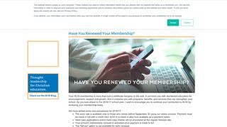 
                            7. Have You Renewed Your Membership? | Association of Christian ...