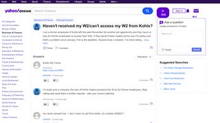 
                            9. Haven't received my W2/can't access my W2 from …