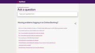 
                            5. Having problems logging in to Online Banking? - …