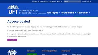 
                            2. Having trouble logging in? | United Federation of ... - UFT