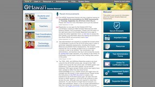 
                            4. Hawaii Smarter Balanced Assessment Portal