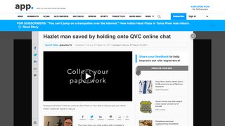 
                            9. Hazlet man saved by holding onto QVC online chat