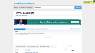 
                            9. hblbb.com at Website Informer. Login. Visit Hblbb.