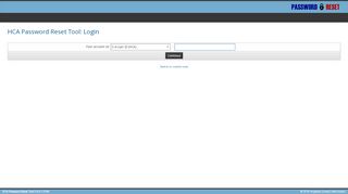 
                            7. HCA Password Reset Tool: Login