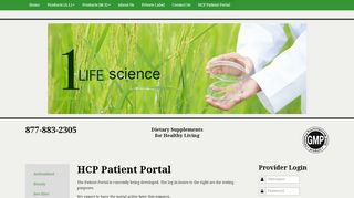 
                            6. HCP Patient Portal - 1 Life Science
