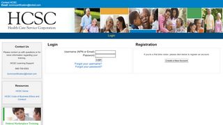 
                            4. HCSC: Login to the site