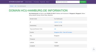 
                            7. hcu-hamburg.de | Domain infomation, DNS analytics ...