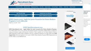 
                            8. HDFC Bank Careers 2019 | Apply for 2000 ... - …