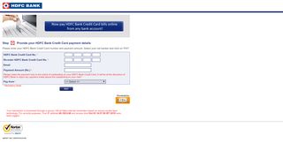 
                            10. HDFC Bank Credit Card - BillDesk