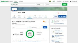 
                            7. HDFC Bank SAP Functional Consultant Salaries | Glassdoor.co.in