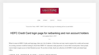 
                            2. HDFC Credit Card login page for netbanking and non-account ...
