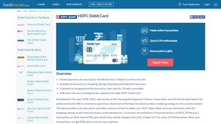 
                            6. HDFC Debit Card - Apply Online for Best Debit Cards from HDFC