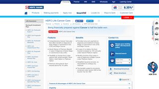 
                            1. HDFC Life Cancer Care - hdfcbank.com