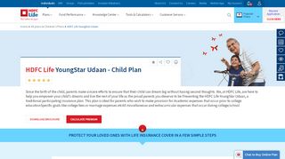 
                            3. HDFC Life YoungStar Udaan - Child Plan