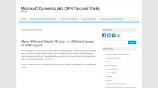 
                            6. header footer | Microsoft Dynamics 365 CRM Tips and Tricks - Inogic