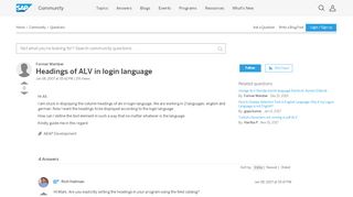 
                            1. Headings of ALV in login language - SAP Q&A