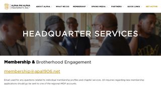 
                            1. Headquarter Services - Alpha Phi Alpha