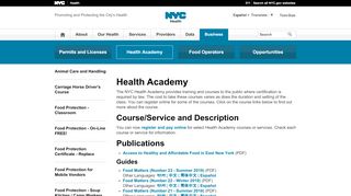 
                            10. Health Academy - NYC Health - NYC.gov