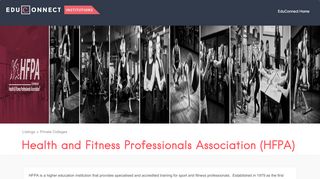 
                            7. Health and Fitness Professionals Association (HFPA)