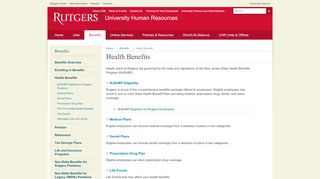 
                            6. Health Benefits | Rutgers University Human Resources