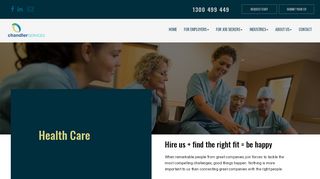 
                            3. Health Care - chandlerservices.com.au