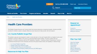 
                            7. Health Care Providers | CHLA