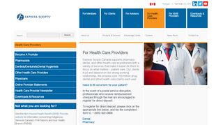 
                            6. Health Care Providers | Express Scripts Canada