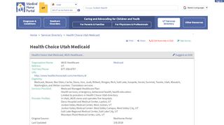 
                            5. Health Choice Utah Medicaid - Utah Medical Home Portal